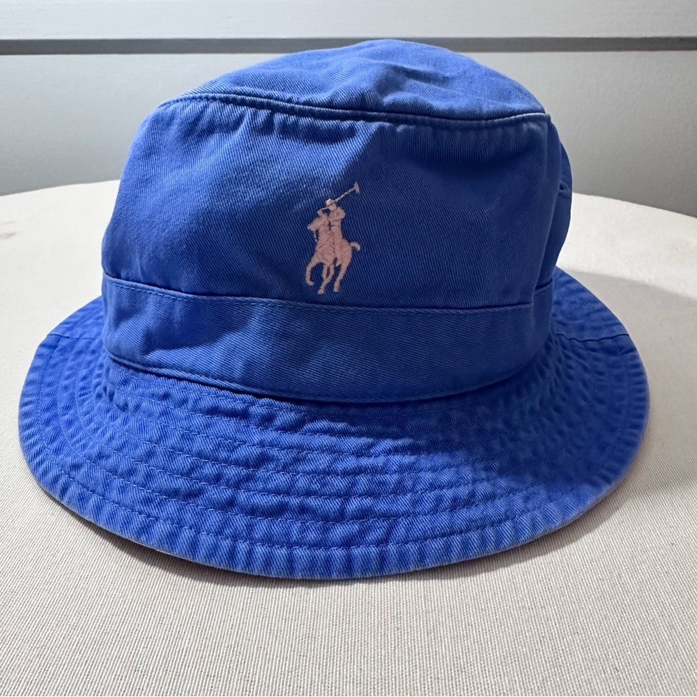 Polo by Ralph Lauren Blue Bucket Hat with Iconic Logo